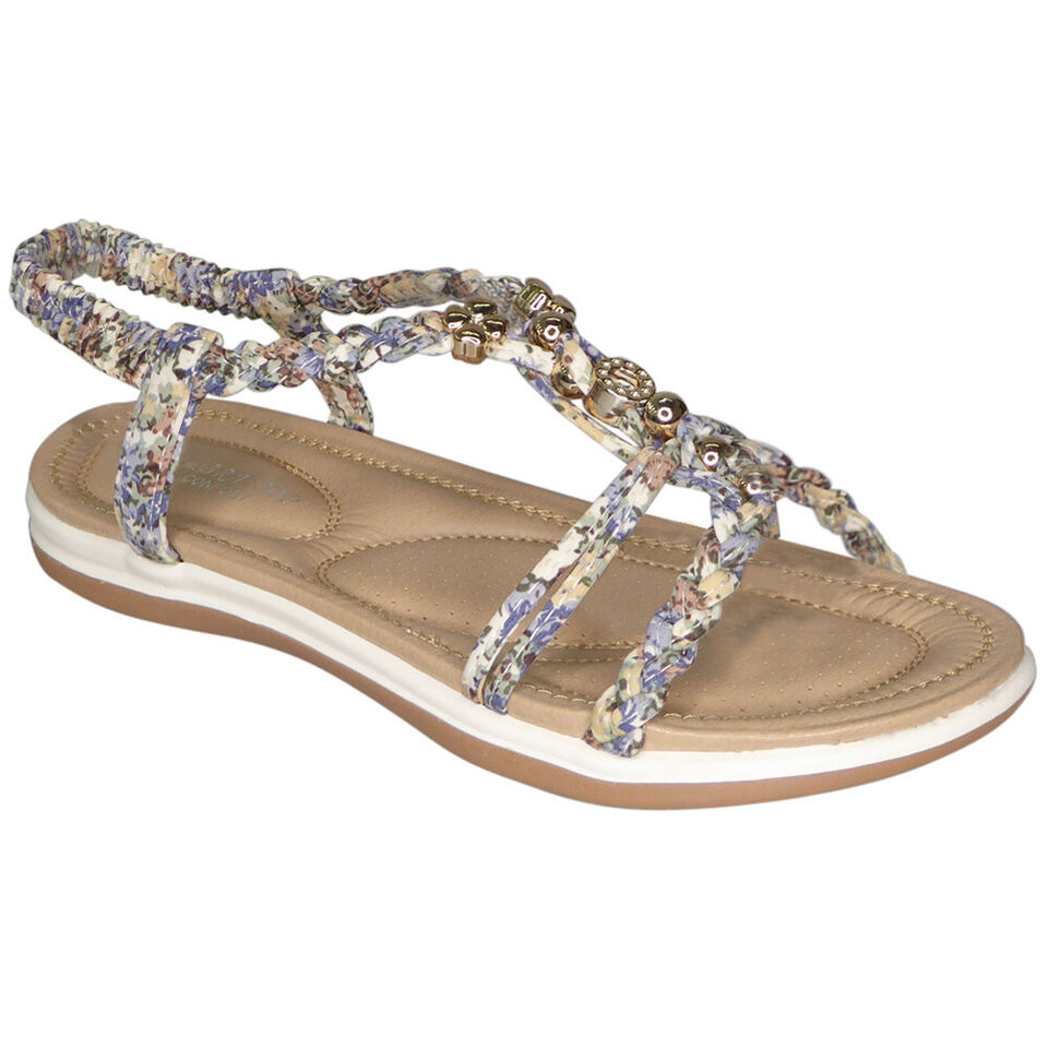 RUKIA Flower Summer Elastic Strappy Sandals