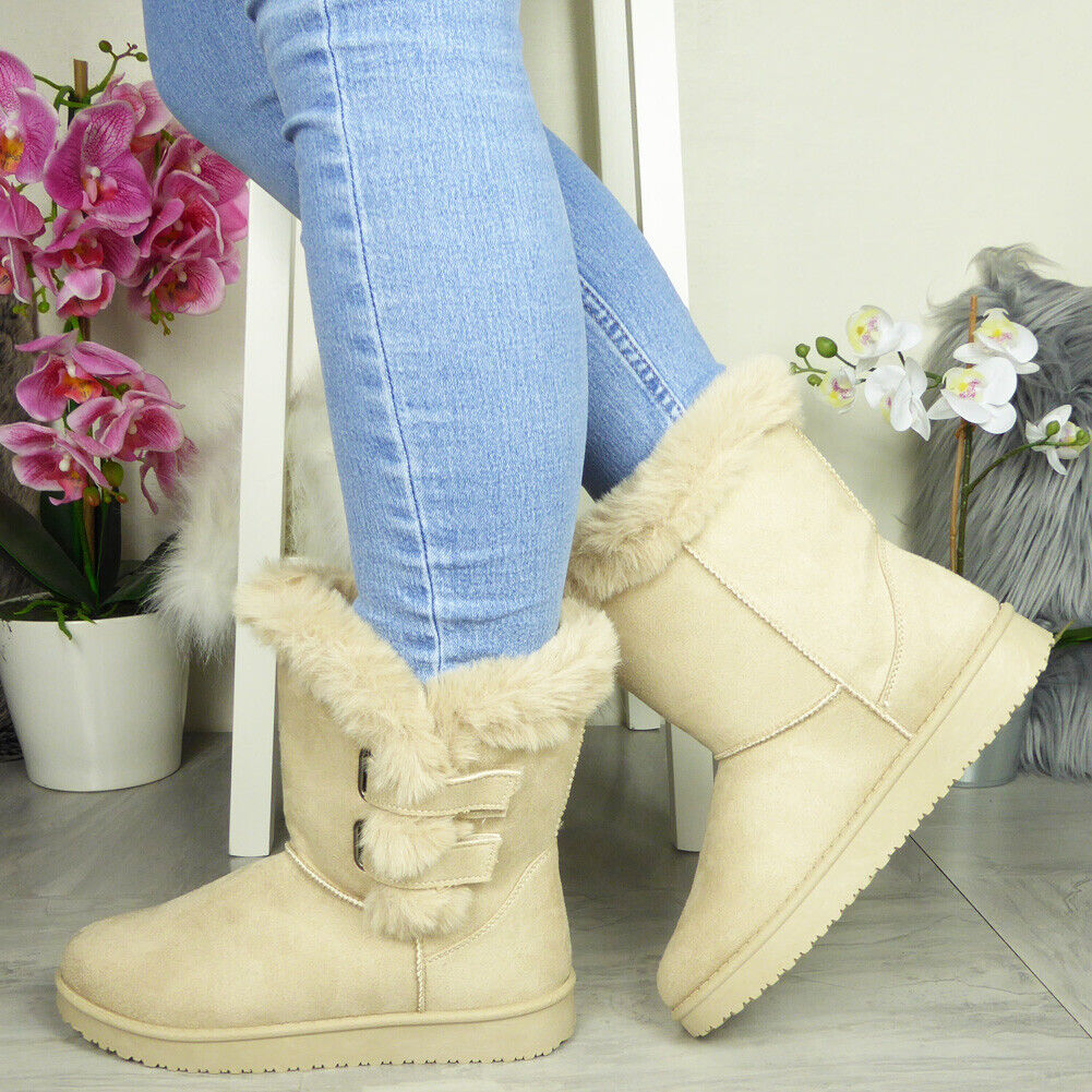 MUCY Beige Ankle Sticky Westen Winter Boots
