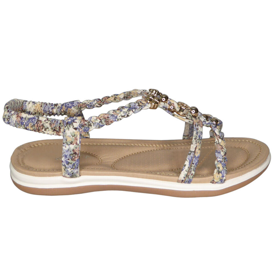 RUKIA Flower Summer Elastic Strappy Sandals
