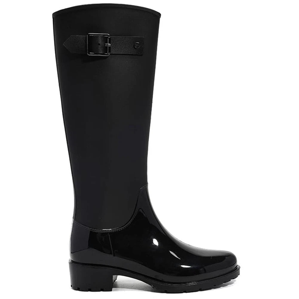 GILLIAN Black Wellington Snow Rain Waterproof  Walking Grip Boots