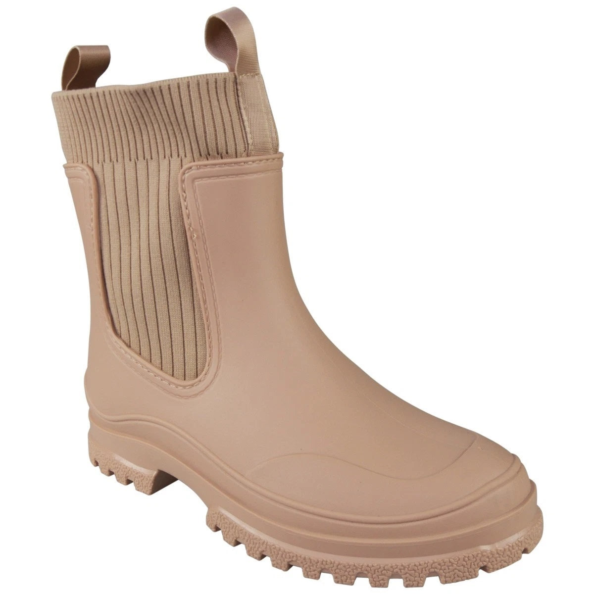 MARJORIE Beige Ladies Snow Rain Wellies Ankle Waterproof Walking Boots