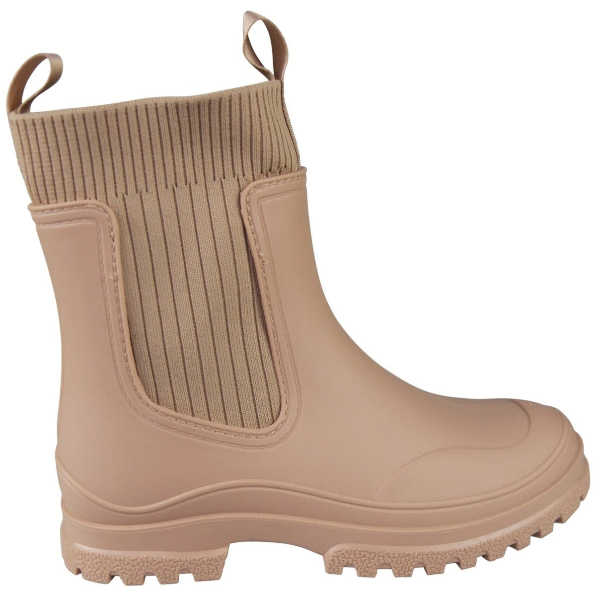 MARJORIE Beige Ladies Snow Rain Wellies Ankle Waterproof Walking Boots