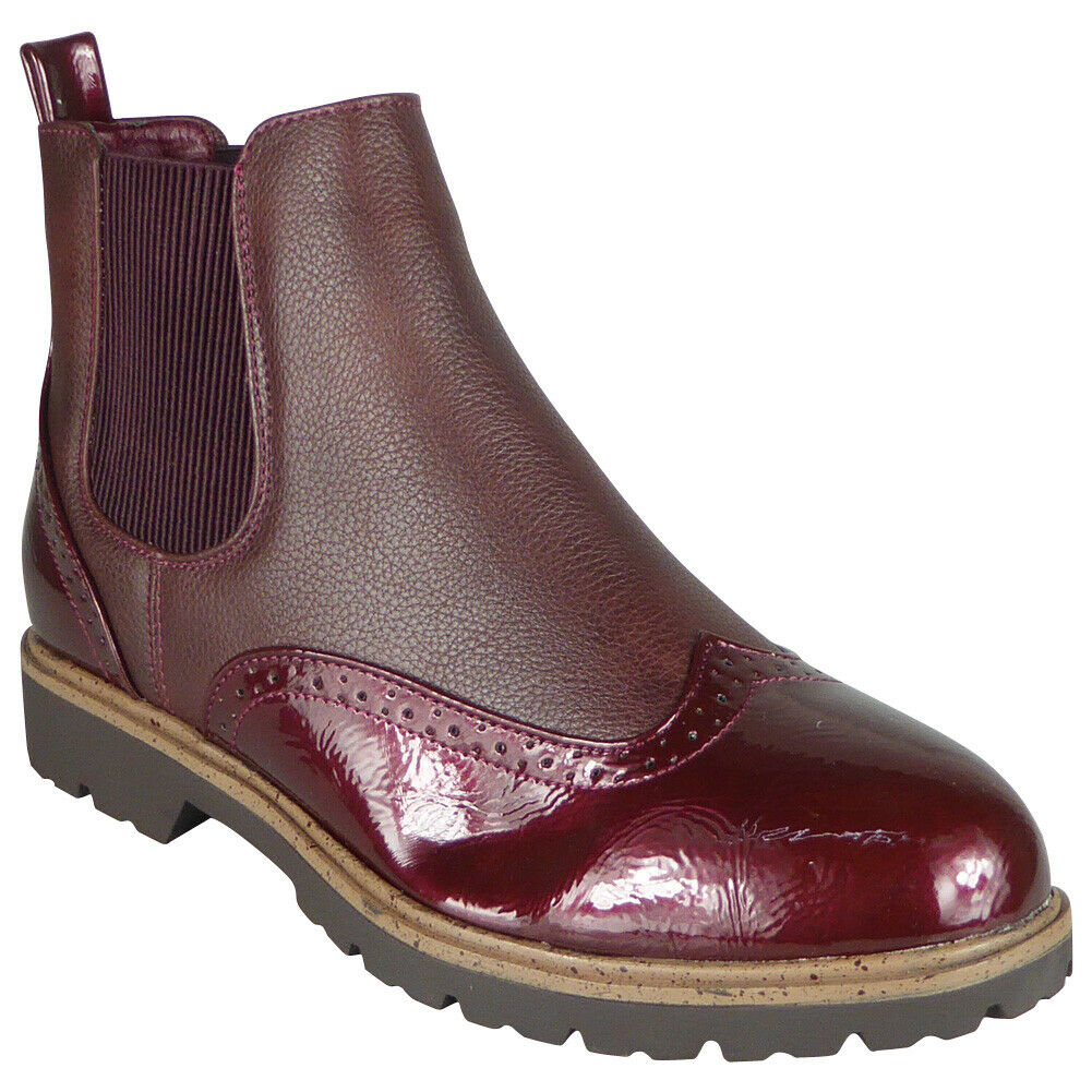 Kensley Wine Slip On Chelsea Ankle Boots