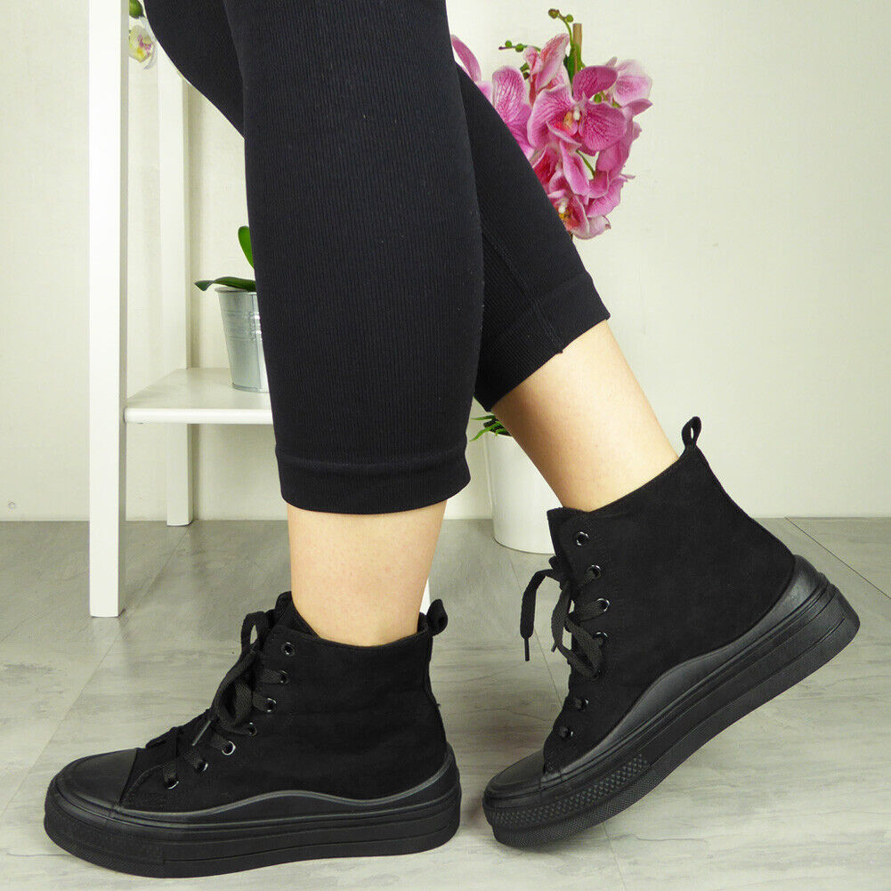 BRISHKY Blue Trainers Plimsole Lace Up Shoes