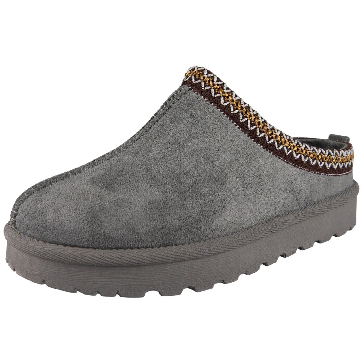 MANALIYA Grey Slippers Warm Faux Fur Boots