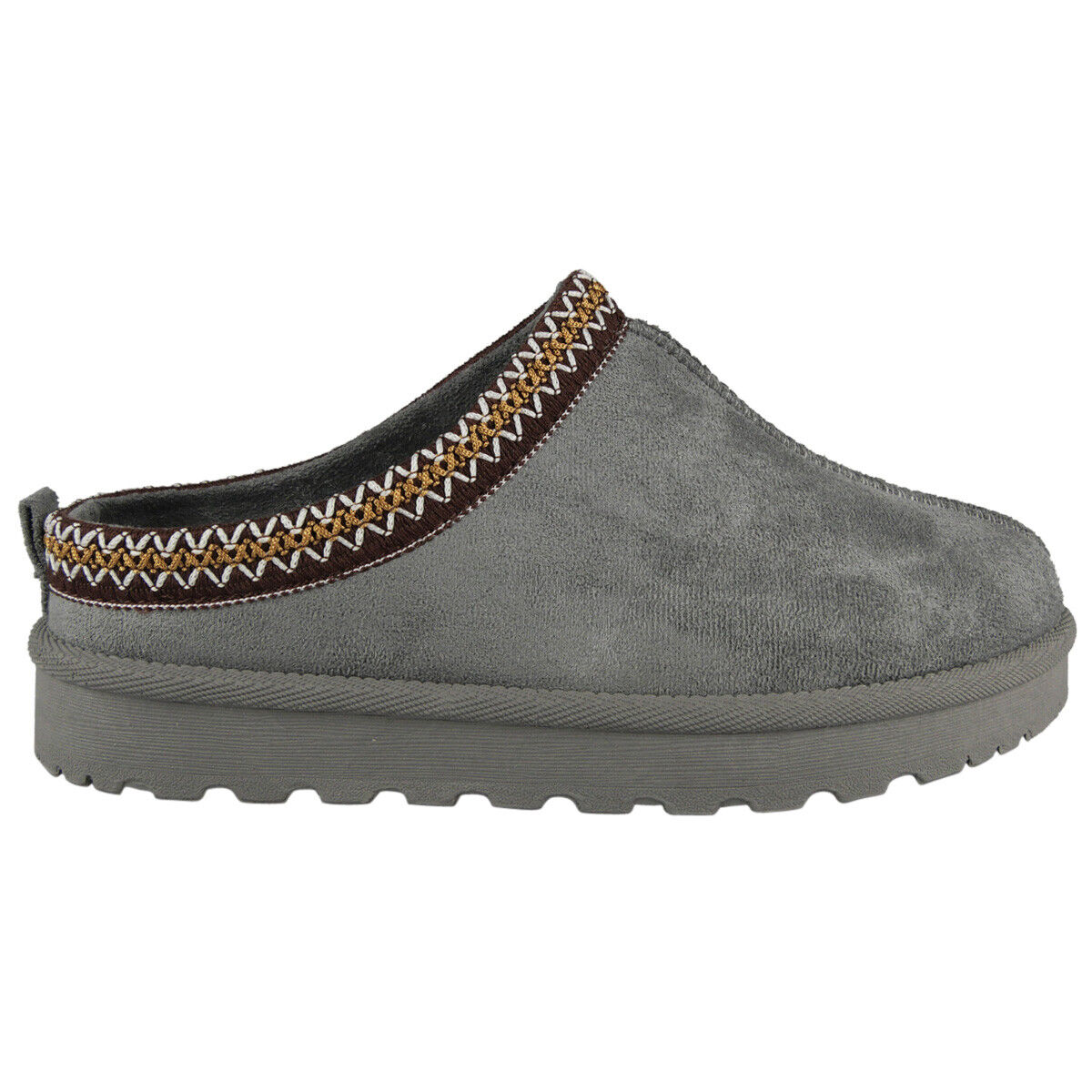 MANALIYA Grey Slippers Warm Faux Fur Boots