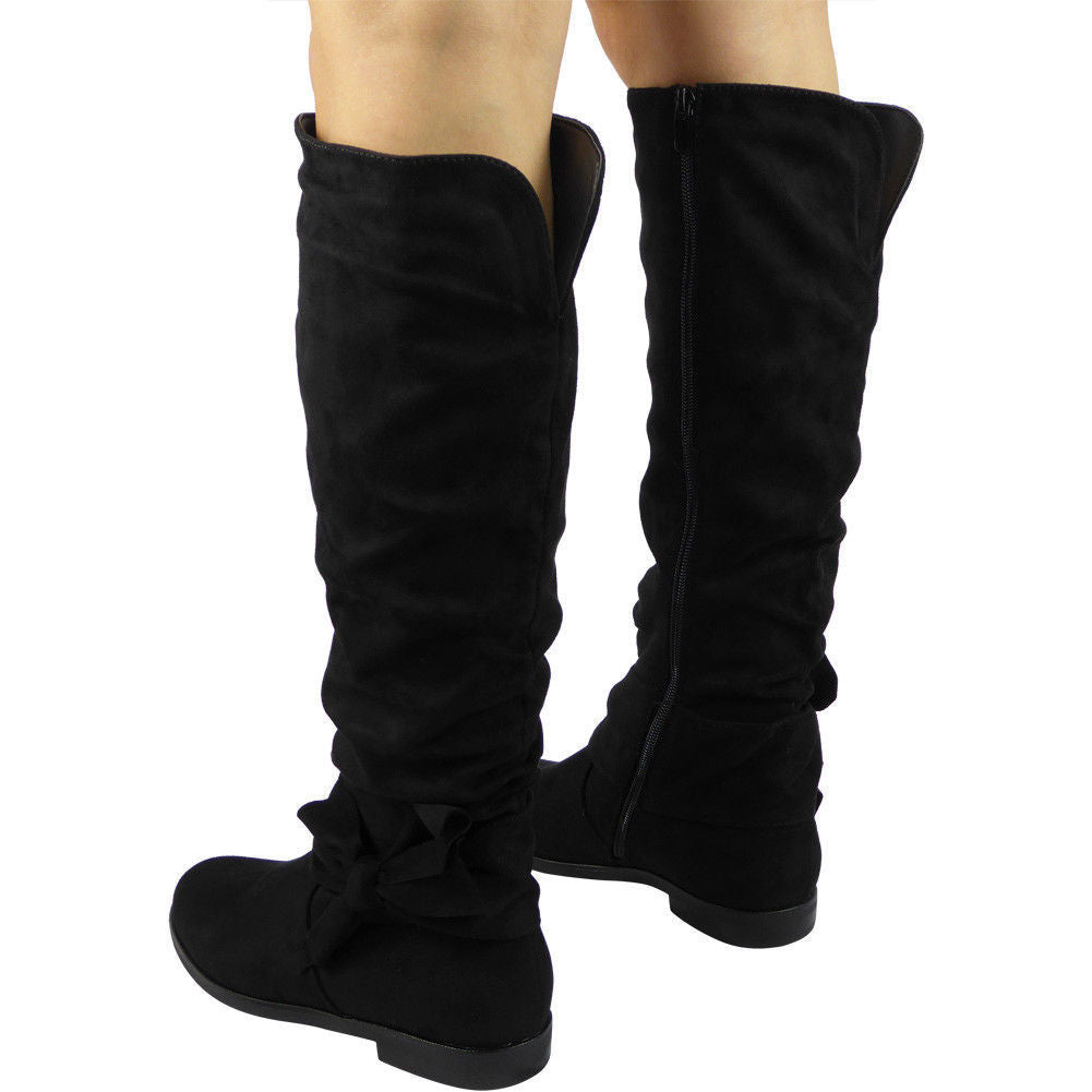 Lorna Black Zip Slim Heel Boots