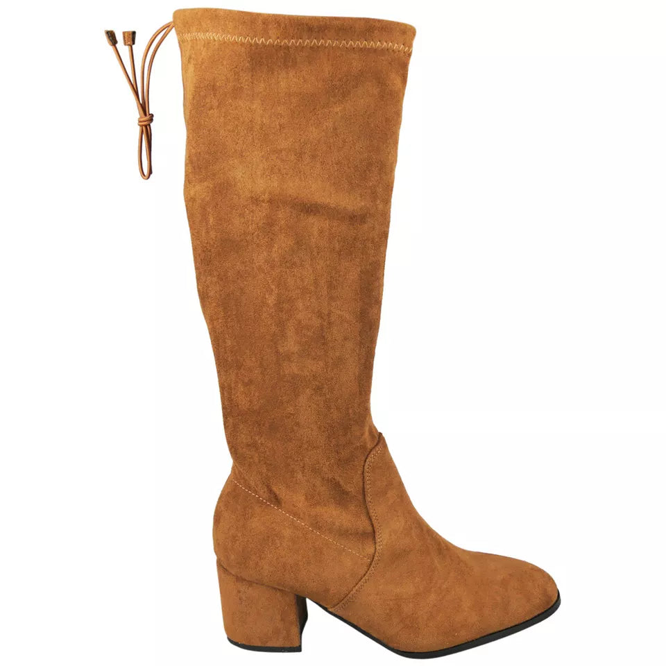 TILLY Camel Wide Fit Winter Zip Boots