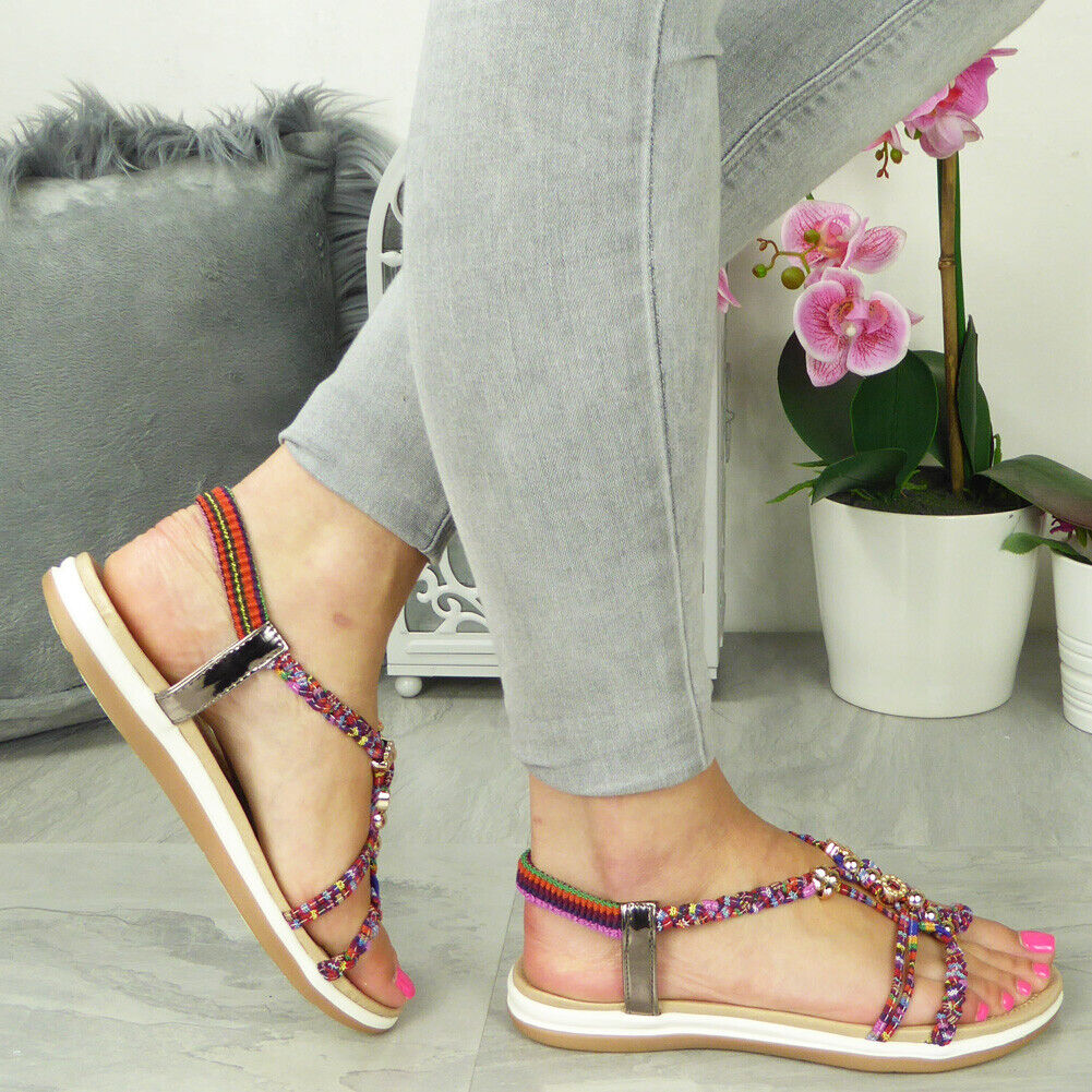 RUKIA Multi Summer Elastic Strappy Sandals