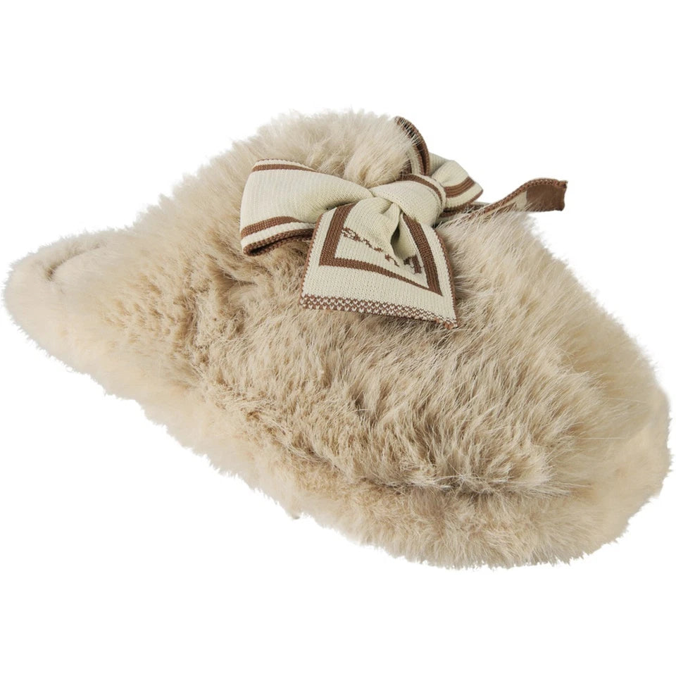SHAKIRA Apricot Slippers Fluffy Warm Faux Fur Slip On Shoes