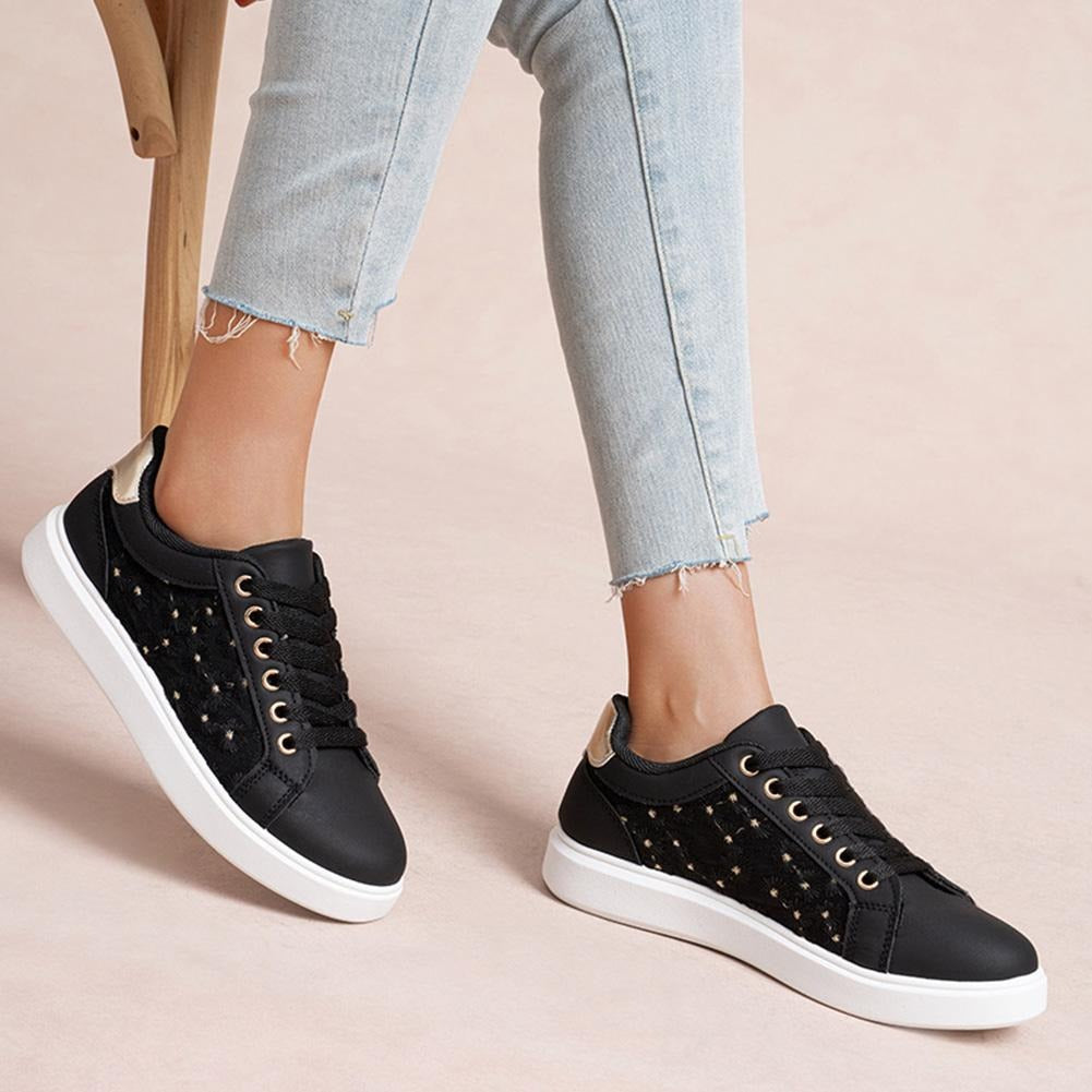 ZURISH Black Trainers Mid Top Nubuck Lace Up Shoes