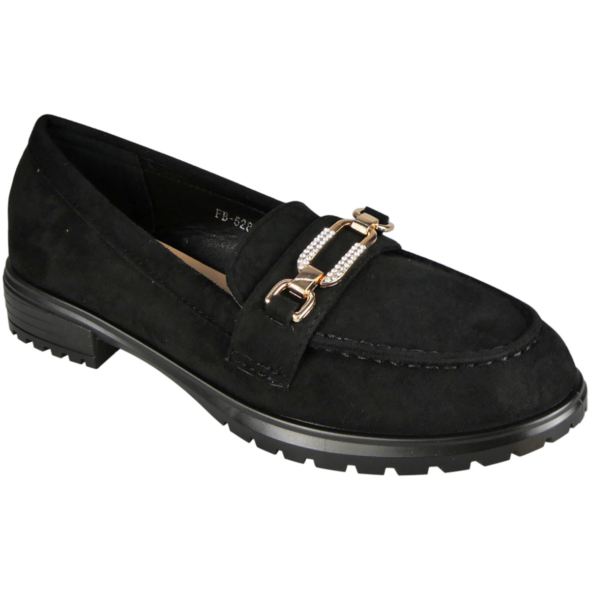 RACHEL Black Slip On Comfort Smart Work School Loafers