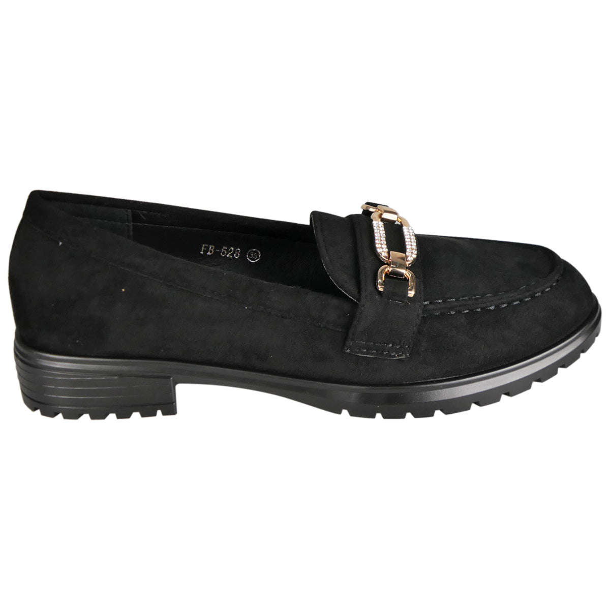RACHEL Black Slip On Comfort Smart Work School Loafers