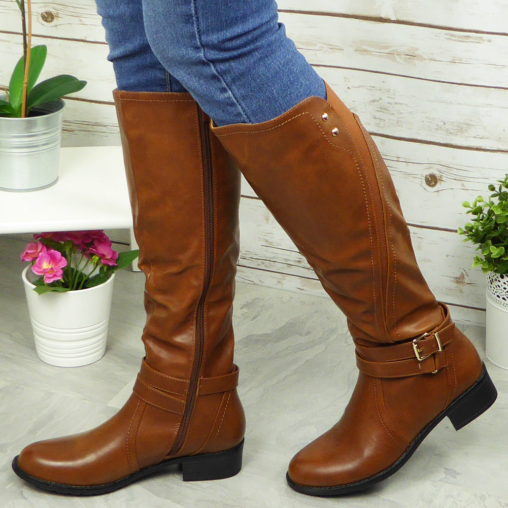 Luz Brown Mid Calf Boots