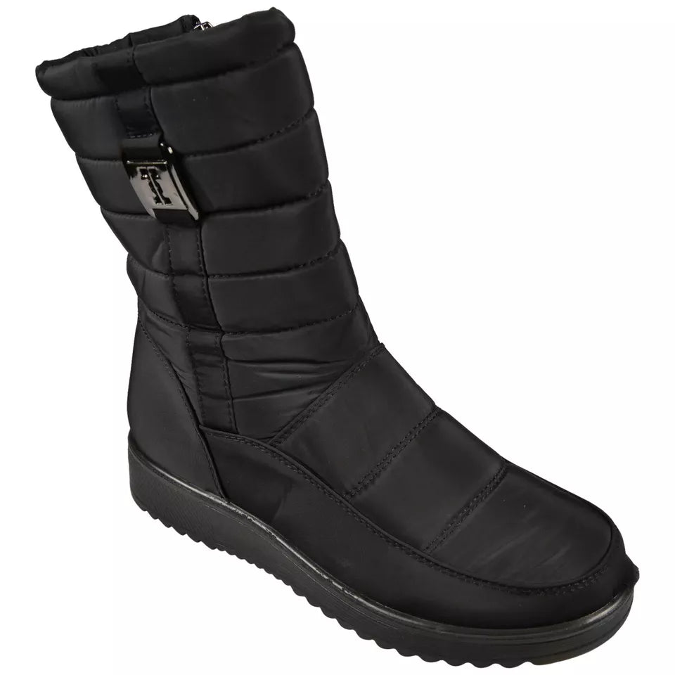 MIRAKO Black New Ankle Rain Grip Zip Boots