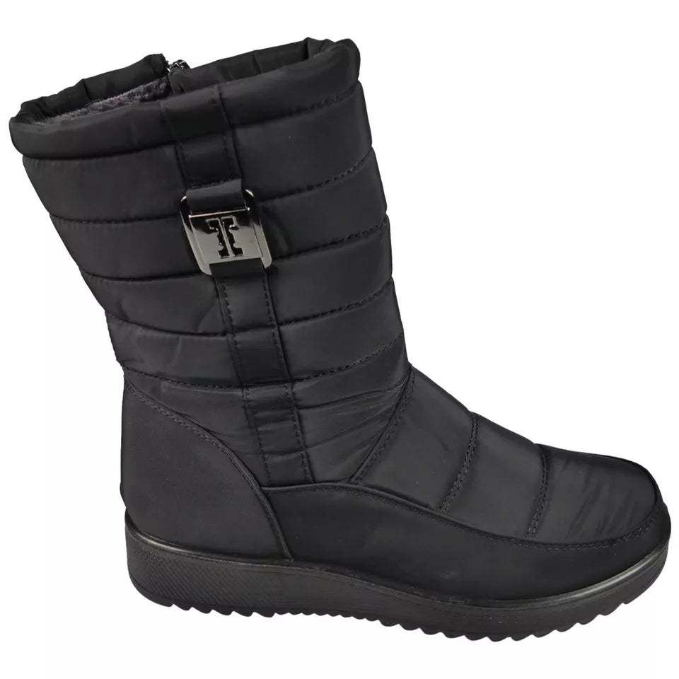 MIRAKO Black New Ankle Rain Grip Zip Boots