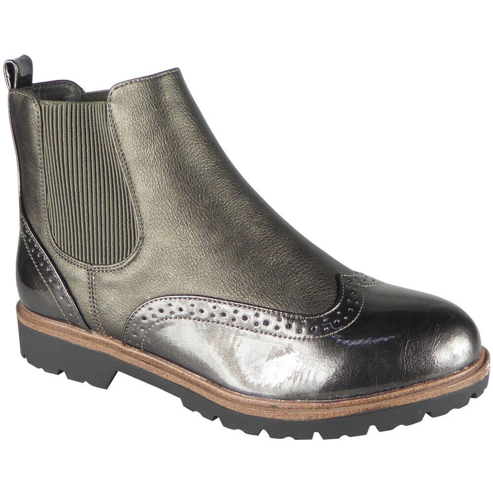 Kensley New Grey Slip On Chelsea Ankle Boots